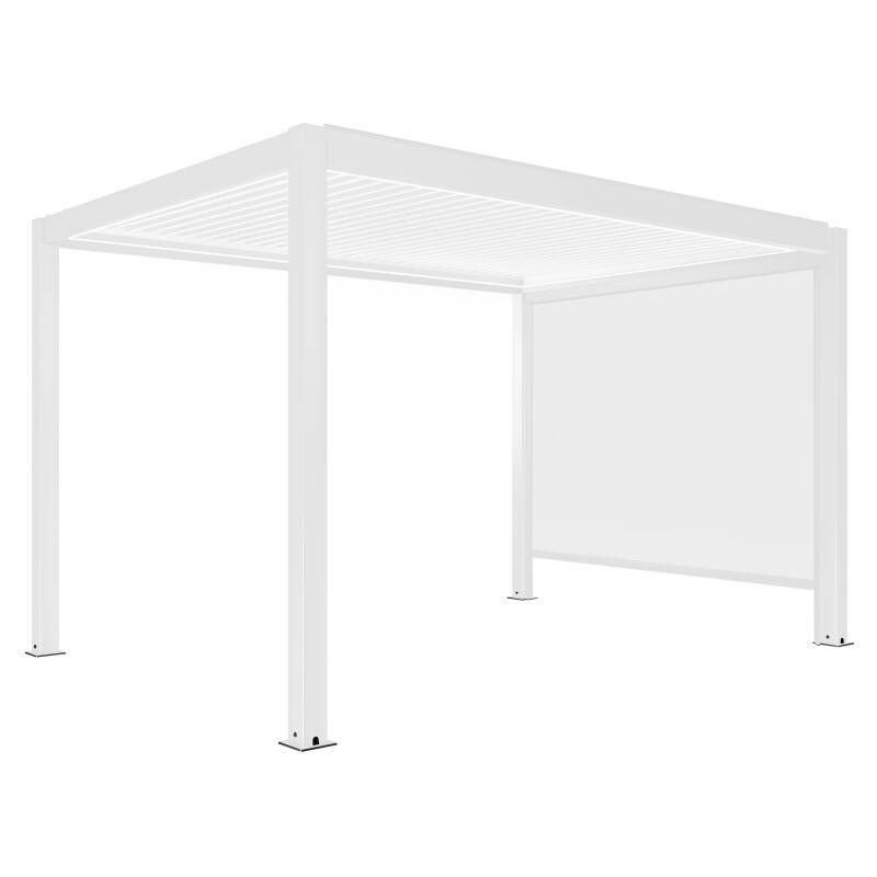 Pérgola bioclimática autoportante motorizada/iluminada de 3x4m en aluminio con 1, 2 o 3 toldos