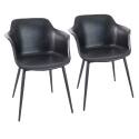 Conjunto de 2 sillones industriales de polipropileno