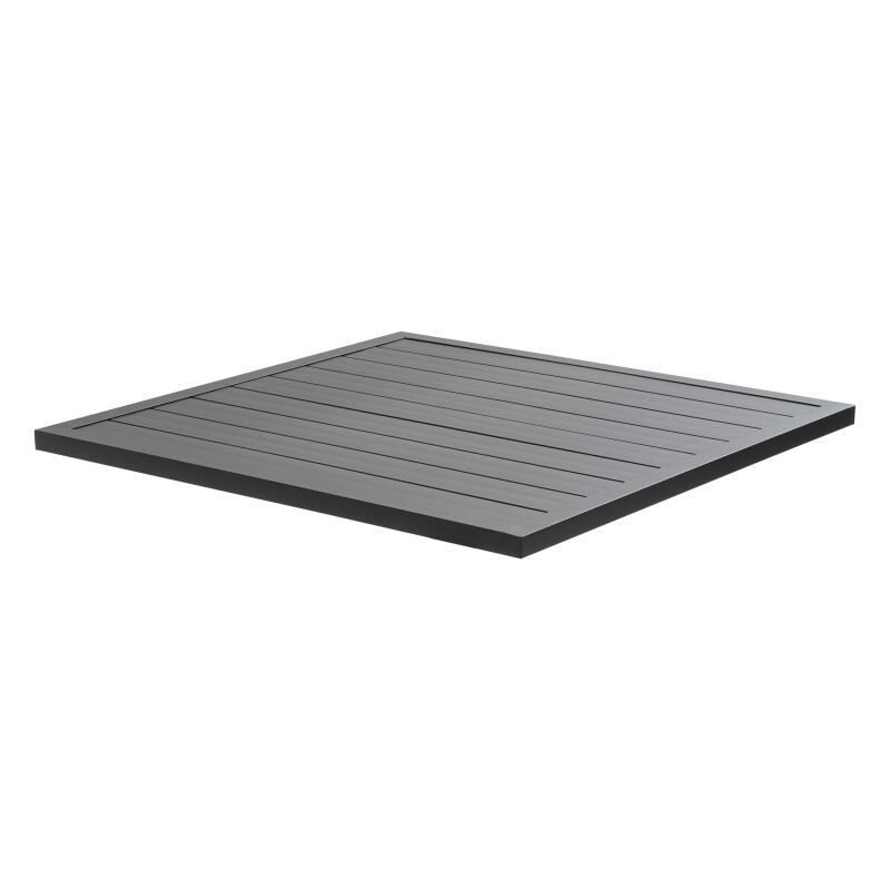 Tablero cuadrado aluminio negro 60x60 cm para pata Klipo