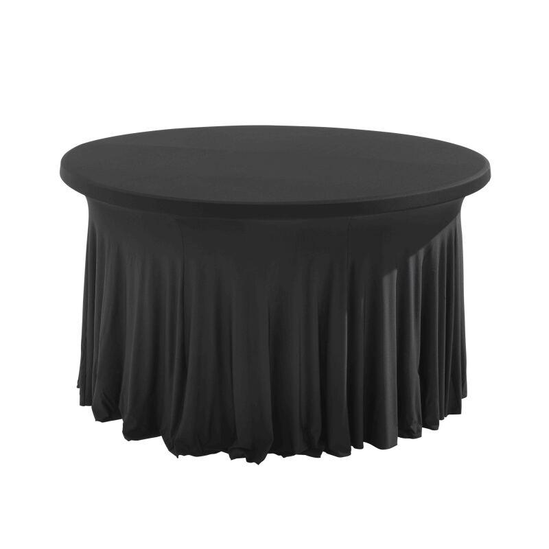 Funda de mantel elástica para mesa redonda 150cm negro