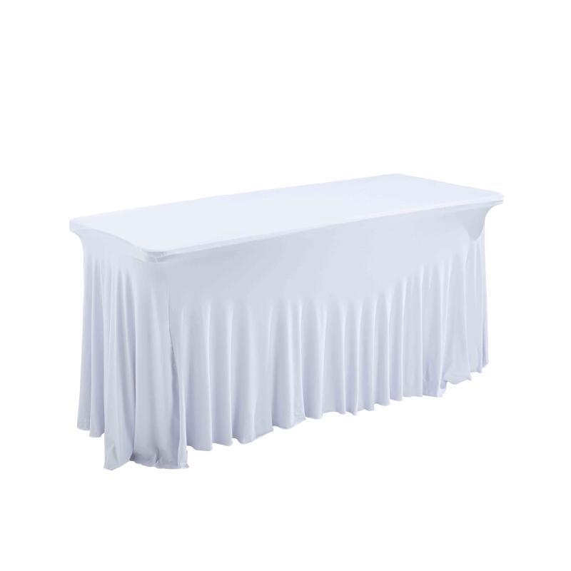 Funda mantel elastico para mesa 162cm blanco