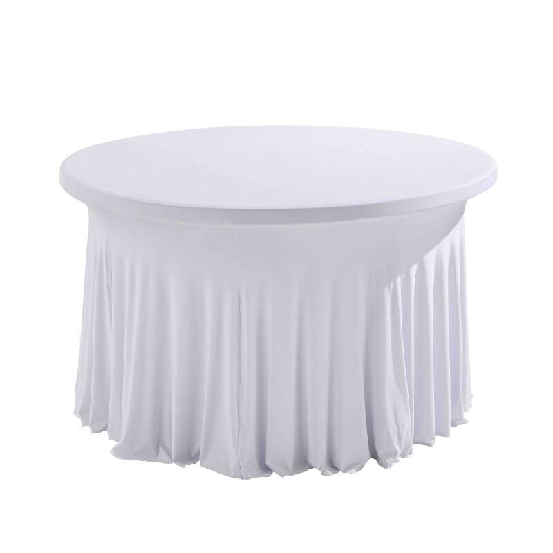 Funda mantel elastico para mesa redonda 150cm blanco