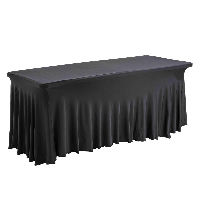 Funda mantel elastico para mesa 180cm negro