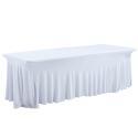 Funda mantel elastico para mesa 244cm blanco