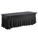 Funda mantel elástico negro para mesa 244cm