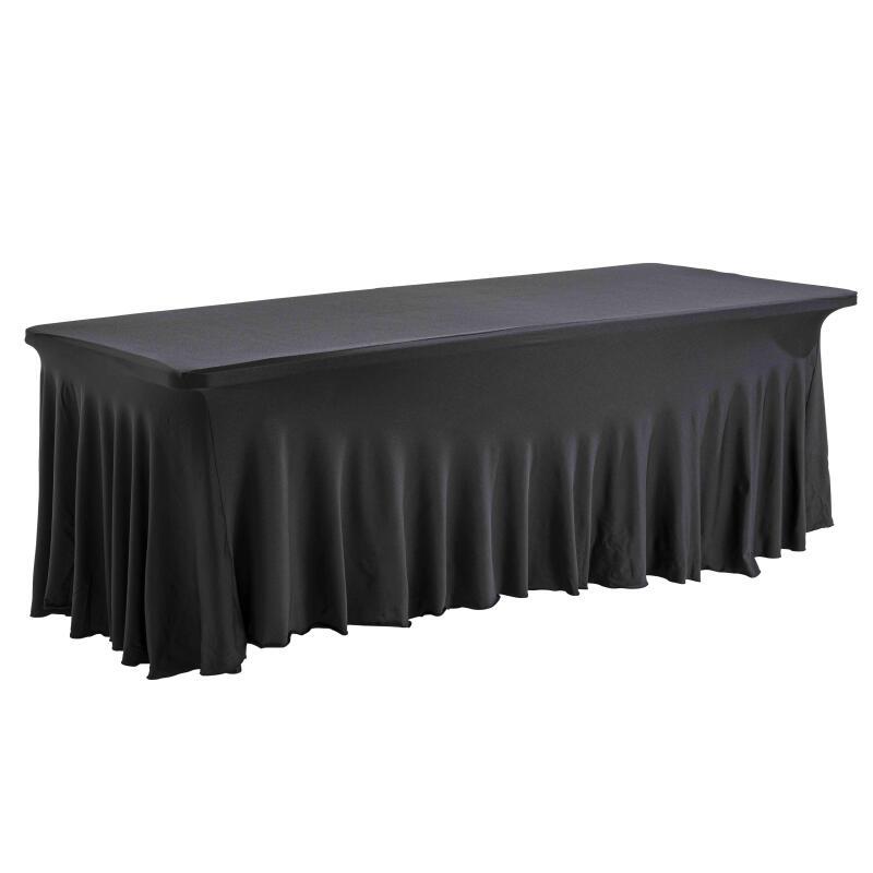 Funda mantel elástico negro para mesa 244cm