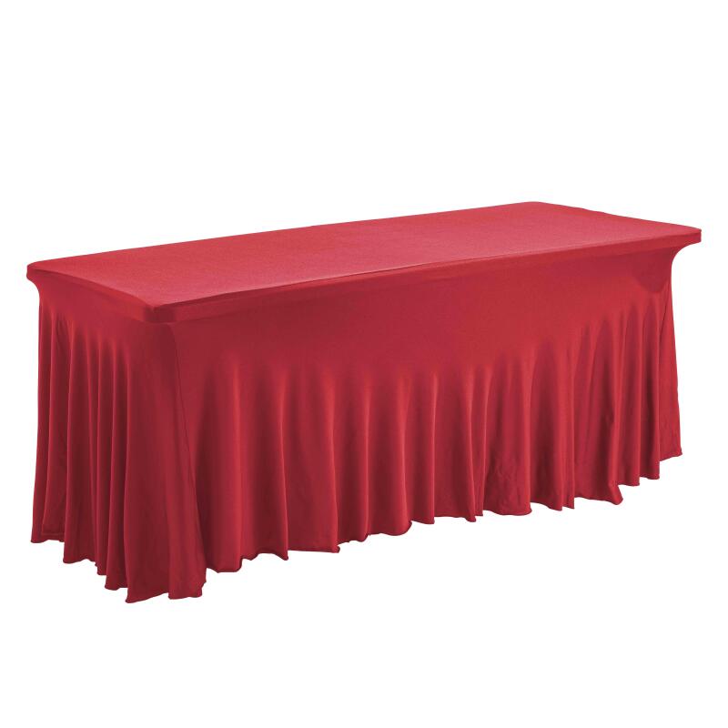 Funda mantel elastico para mesa 180cm rojo