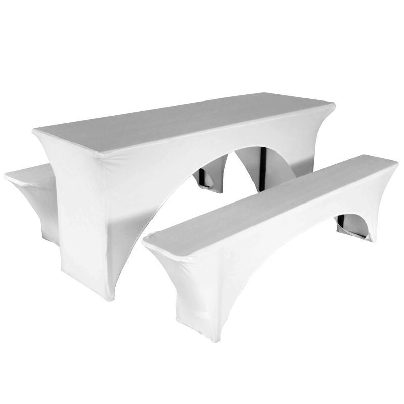 Funda de mantel para mesa plegable de madera de 8 plazas y bancos - 180 cm