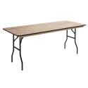 Mesa plegable madera 180 cm - Juego de 10