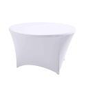 Funda mantel elastico para mesa redonda 150cm blanco