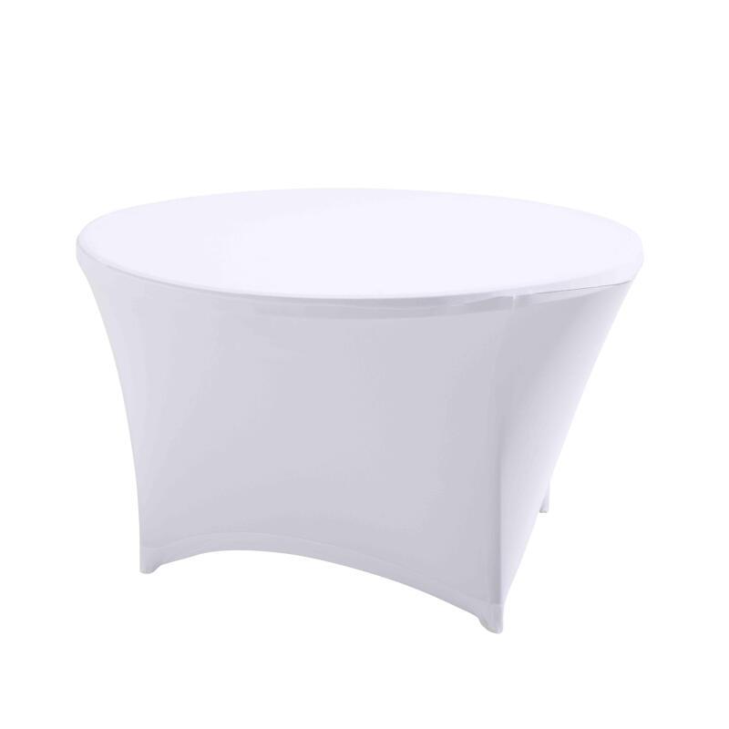 Funda mantel elastico para mesa redonda 150cm blanco