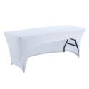 Funda mantel con abertura para mesa plegable 180cm blanco