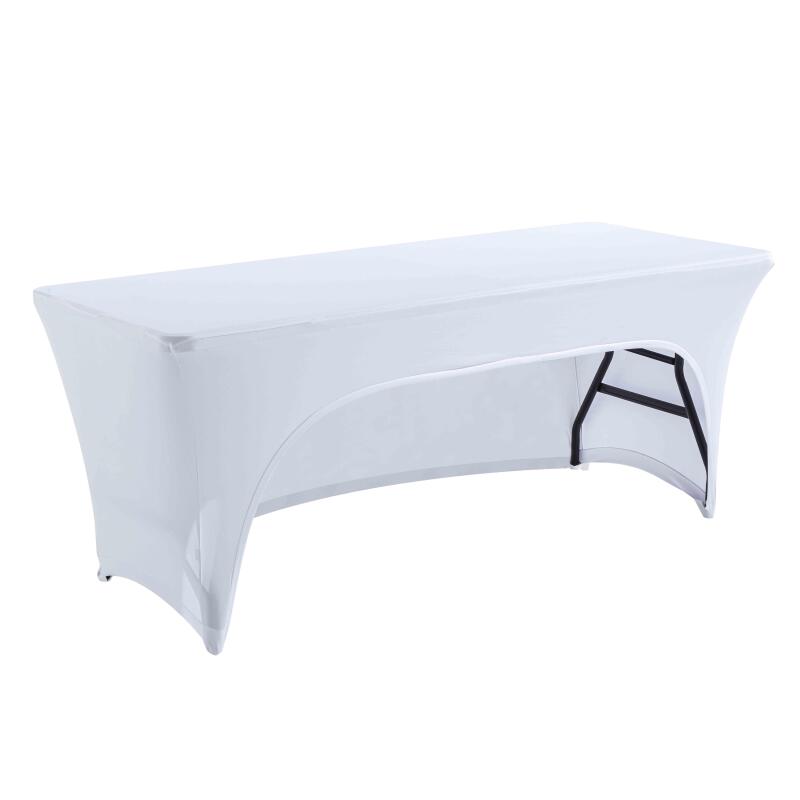 Funda mantel con abertura para mesa plegable 180cm blanco