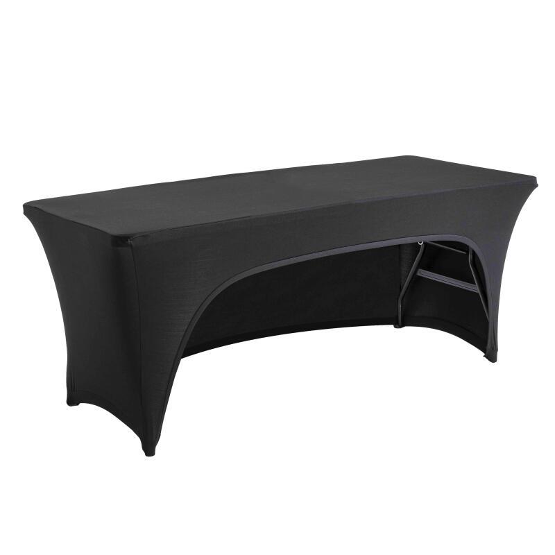 Funda de mantel con apertura para mesa plegable 180cm negro