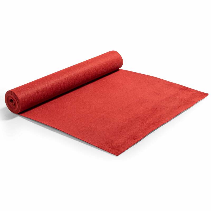 Rollo de alfombra 2x5 m 250 g/m2 - Rojo