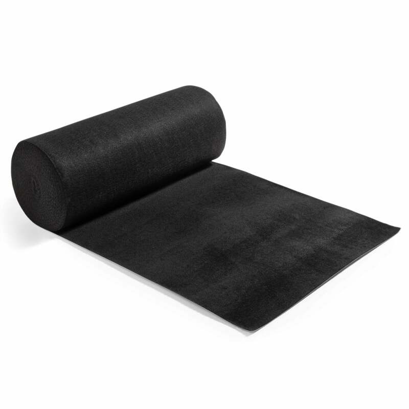 Rollo de alfombra 1x25m 250 g/m2 - Negro