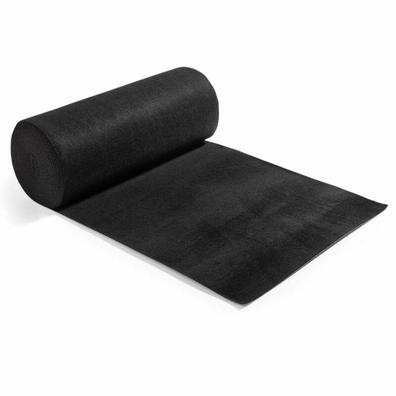 Rollo de alfombra 2x25 m 250 g/m2 - Negro