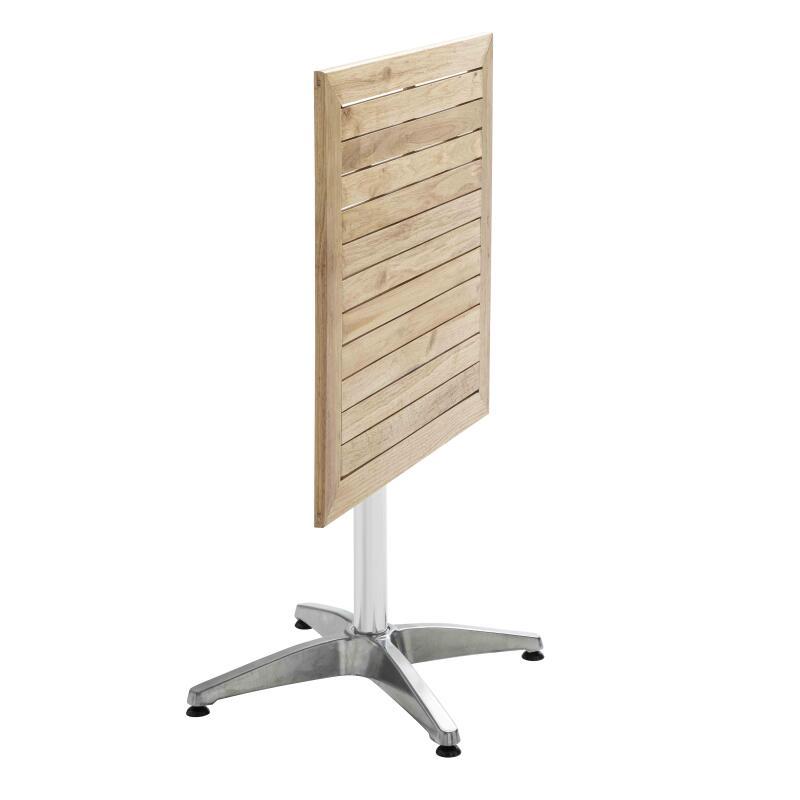 Mesa plegable de aluminio y madera